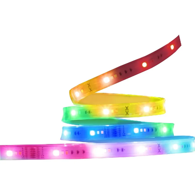 White track lighting for a clean lookSatco Starfish WiFi Smart LED Tape Light Strip Kit 16 Foot RGBW Wi-Fi Outdoor 120V White track lighting for a clean lookSatco Starfish WiFi Smart LED Tape Light Strip Kit 16 Foot RGBW Wi-Fi Outdoor 120V