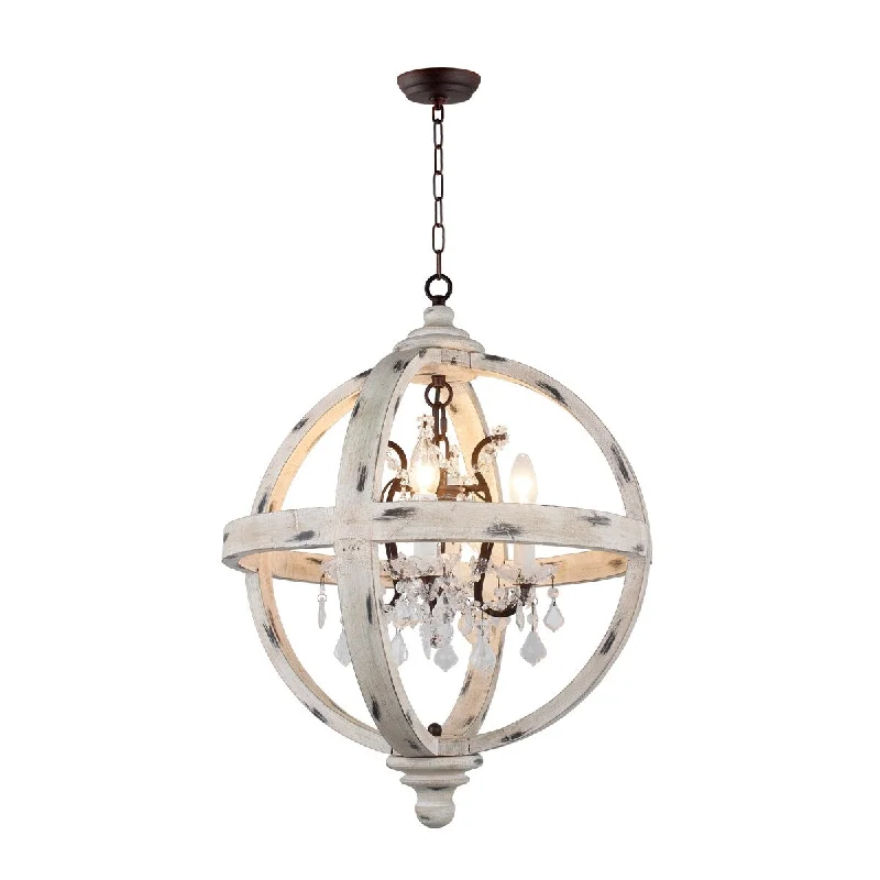 LED Chandeliers for Energy - Efficient LightingLED Chandeliers for Energy - Efficient Lighting4 Light Candle Style Globe Chandelier in withered white wood finish LED Chandeliers for Energy - Efficient LightingLED Chandeliers for Energy - Efficient Lighting4 Light Candle Style Globe Chandelier in withered white wood finish