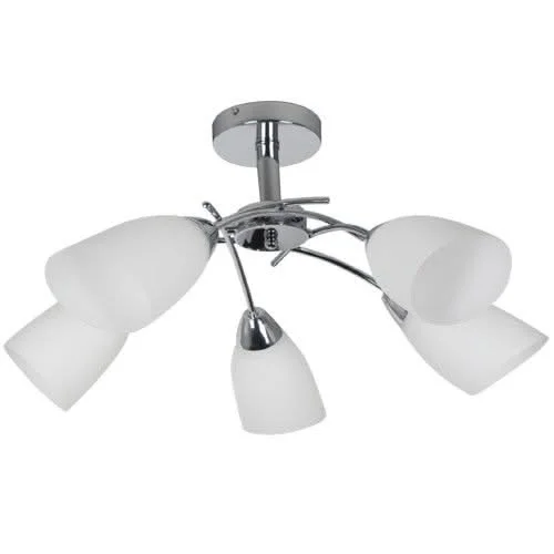 Chandeliers with Clear Crystal for a Sparkling EffectChandeliers with Clear Crystal for a Sparkling Effect5 Light Polished Chrome Ceiling Fitting with White Glass Chandeliers with Clear Crystal for a Sparkling EffectChandeliers with Clear Crystal for a Sparkling Effect5 Light Polished Chrome Ceiling Fitting with White Glass