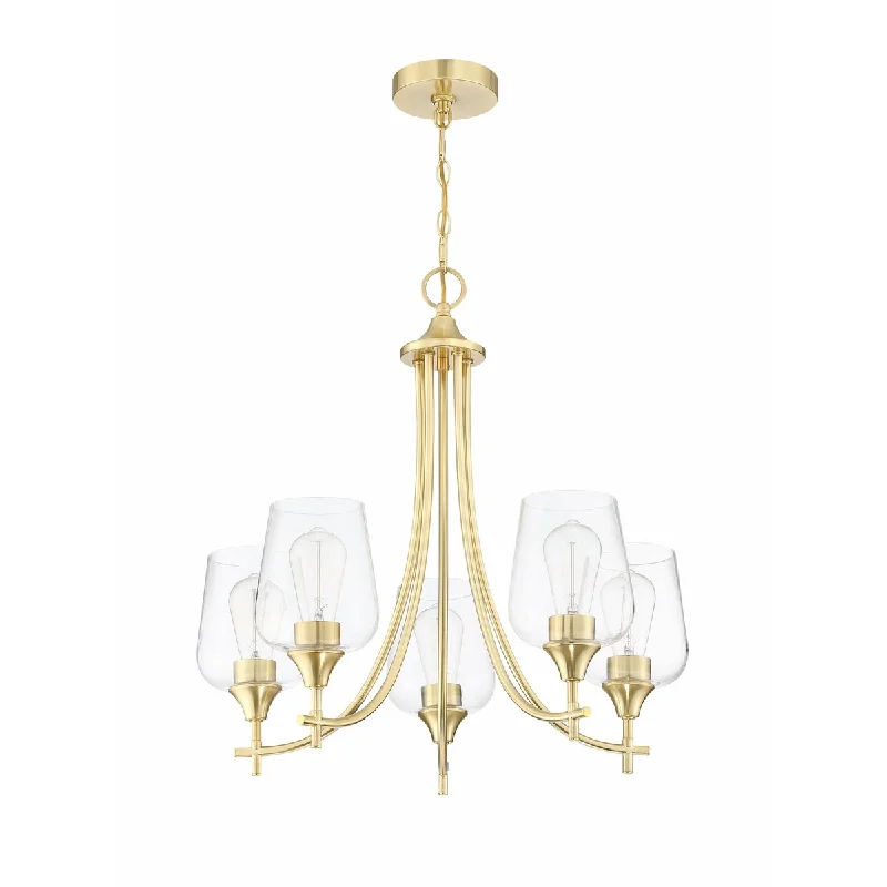 Chandeliers with Colored Glass for a Splash of ColorChandeliers with Colored Glass for a Splash of Color5-Light Shaded Tiered Chandelier - N/A