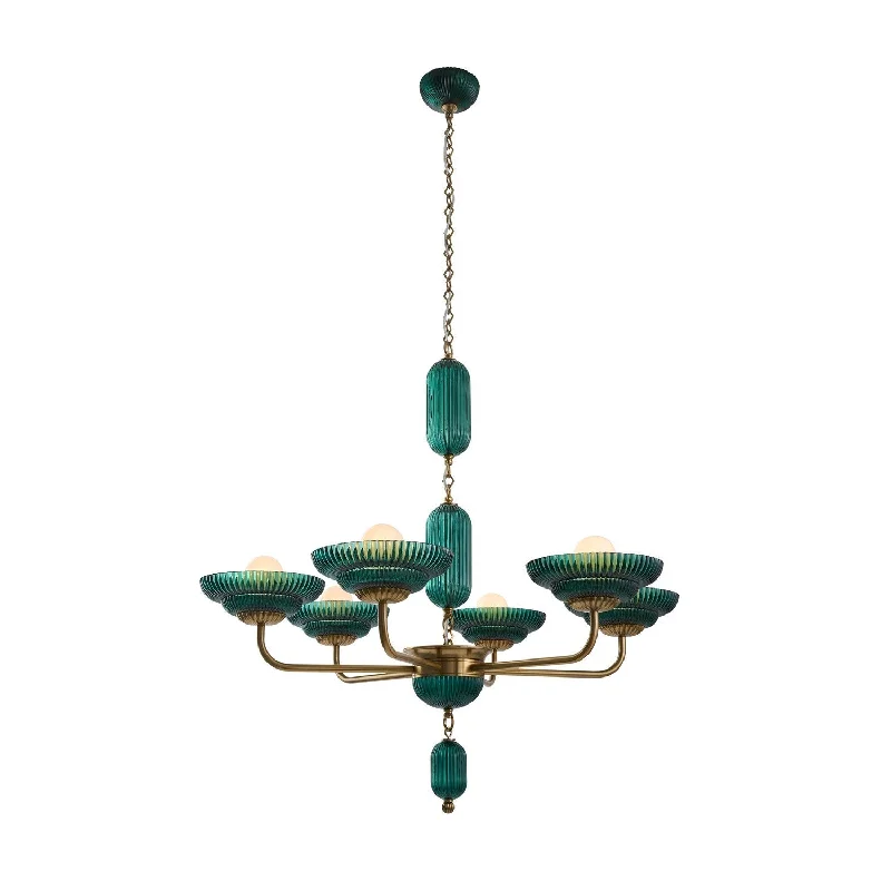 Chandeliers with Colored Glass for a Splash of ColorChandeliers with Colored Glass for a Splash of ColorVerde 6 Lt Chandelier Chandeliers with Colored Glass for a Splash of ColorChandeliers with Colored Glass for a Splash of ColorVerde 6 Lt Chandelier