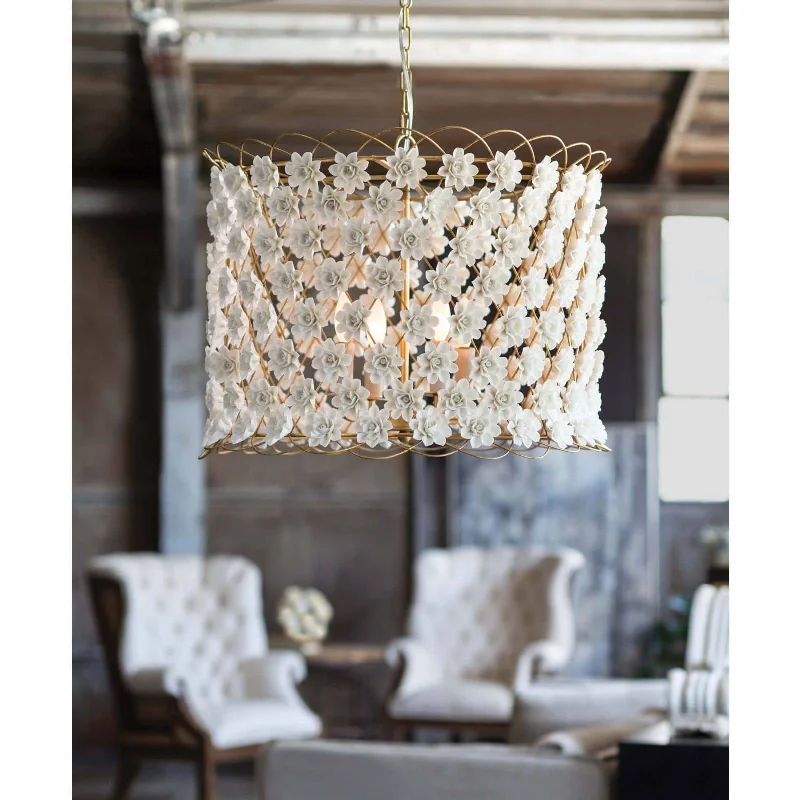 Incandescent Chandeliers for a Warm and Traditional GlowIncandescent Chandeliers for a Warm and Traditional GlowAlice Porcelain Flower Chandelier By Regina Andrew