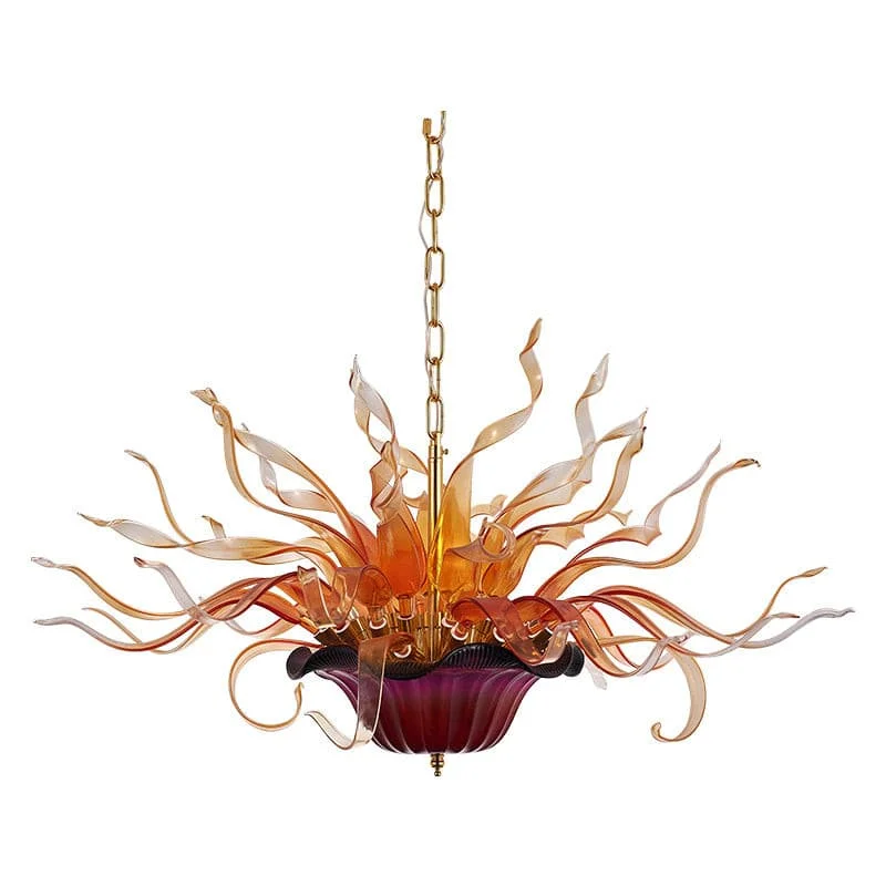Bohemian - Style Beaded Chandeliers for Eclectic DecorBohemian - Style Beaded Chandeliers for Eclectic DecorFloral Basket Blown Glass Chandelier Amber Ribons Home Decor Bohemian - Style Beaded Chandeliers for Eclectic DecorBohemian - Style Beaded Chandeliers for Eclectic DecorFloral Basket Blown Glass Chandelier Amber Ribons Home Decor