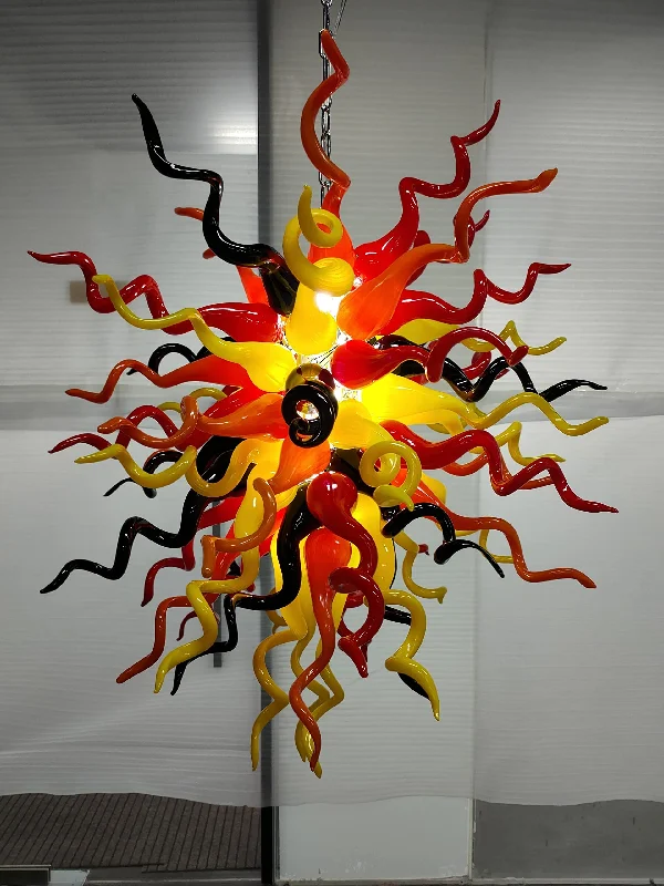 Chandeliers with Adjustable Arms for Directional LightingChandeliers with Adjustable Arms for Directional LightingChihuly Style Blown Glass Chandelier Mix Of Red Yellow Black Chandeliers with Adjustable Arms for Directional LightingChandeliers with Adjustable Arms for Directional LightingChihuly Style Blown Glass Chandelier Mix Of Red Yellow Black