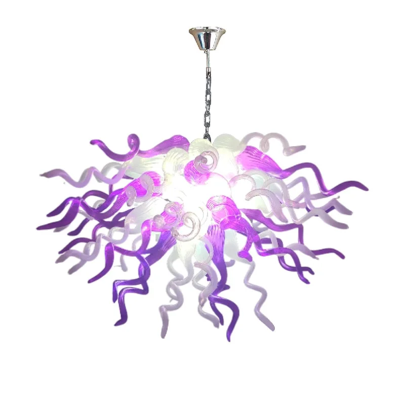 Chandeliers with Metal Frames in Gold FinishChandeliers with Metal Frames in Gold FinishMinimalist Blown Glass Chandelier Violet And White Chihuly Style Chandeliers with Metal Frames in Gold FinishChandeliers with Metal Frames in Gold FinishMinimalist Blown Glass Chandelier Violet And White Chihuly Style