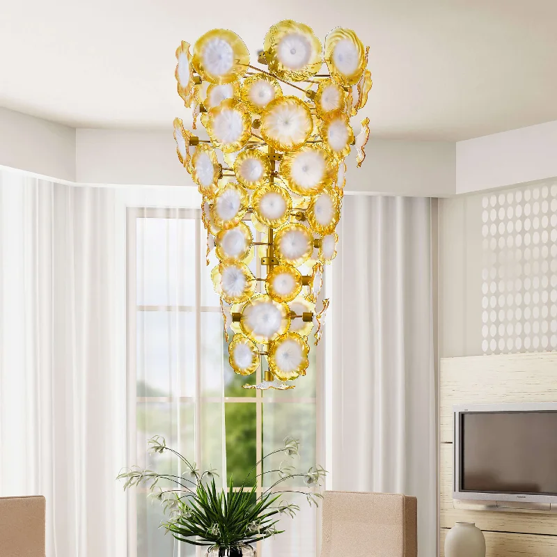 Mini Chandeliers for Adding Charm to Small SpacesMini Chandeliers for Adding Charm to Small SpacesSeashells Designed Glass Plates Chandelier Golden And White Mini Chandeliers for Adding Charm to Small SpacesMini Chandeliers for Adding Charm to Small SpacesSeashells Designed Glass Plates Chandelier Golden And White