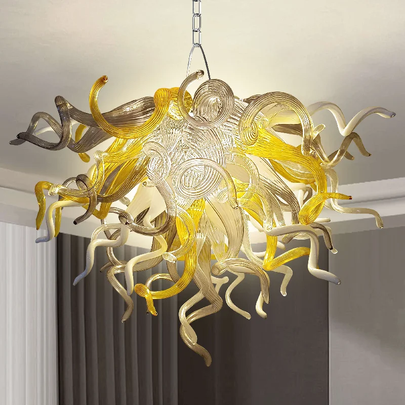 Mid - Century Modern Chandeliers for Vintage AppealMid - Century Modern Chandeliers for Vintage AppealChihuly Style Glass Chandelier Clear Yellow Gray And White Mid - Century Modern Chandeliers for Vintage AppealMid - Century Modern Chandeliers for Vintage AppealChihuly Style Glass Chandelier Clear Yellow Gray And White