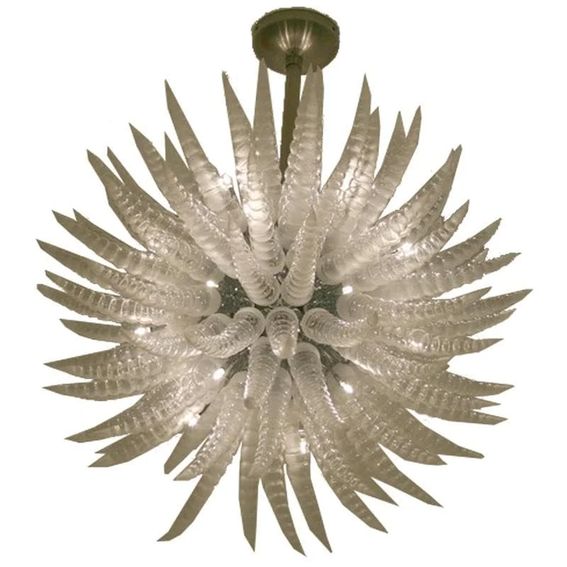 LED Chandeliers for Energy - Efficient LightingLED Chandeliers for Energy - Efficient LightingChihuly Type Blown Glass Chandelier Coiled Cone Clear Horn Shape LED Chandeliers for Energy - Efficient LightingLED Chandeliers for Energy - Efficient LightingChihuly Type Blown Glass Chandelier Coiled Cone Clear Horn Shape