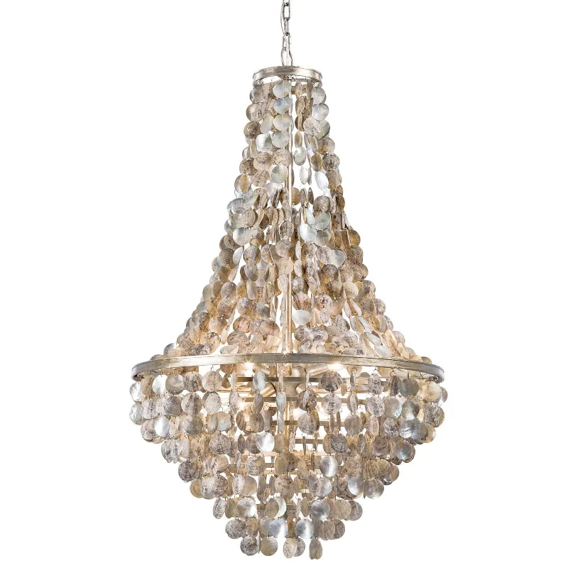 Chandeliers with Metal Frames in Black FinishChandeliers with Metal Frames in Black FinishCapri Abalone Shell Chandelier By Regina Andrew Chandeliers with Metal Frames in Black FinishChandeliers with Metal Frames in Black FinishCapri Abalone Shell Chandelier By Regina Andrew