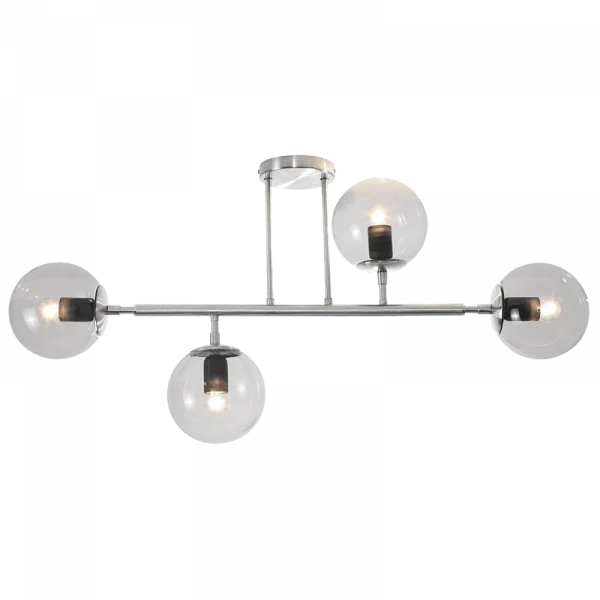 Chandeliers with Frosted Glass for a Softer Light DiffusionChandeliers with Frosted Glass for a Softer Light DiffusionSatin Chrome Ceiling Fitting with Clear Glass Chandeliers with Frosted Glass for a Softer Light DiffusionChandeliers with Frosted Glass for a Softer Light DiffusionSatin Chrome Ceiling Fitting with Clear Glass