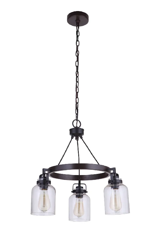 Chandeliers with Colored Glass for a Splash of ColorChandeliers with Colored Glass for a Splash of ColorCraftmade Foxwood 53623-FBDT Chandelier Light - Flat Black/Dark Teak
