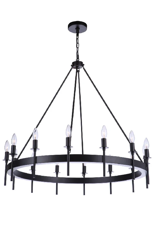 Incandescent Chandeliers for a Warm and Traditional GlowIncandescent Chandeliers for a Warm and Traditional GlowCraftmade Larrson 54314-FB Chandelier Light - Flat Black
