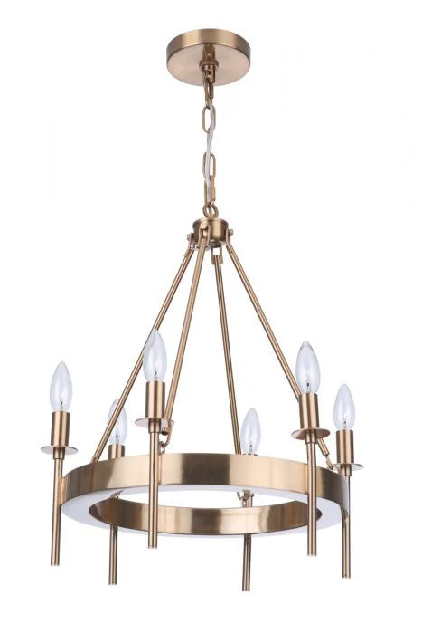 Ceiling - Mounted Chandeliers for Standard CeilingsCeiling - Mounted Chandeliers for Standard CeilingsCraftmade Larrson 54326-SB Chandelier Light - Satin Brass