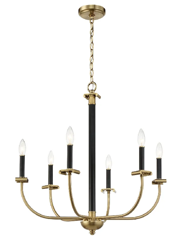Incandescent Chandeliers for a Warm and Traditional GlowIncandescent Chandeliers for a Warm and Traditional GlowCraftmade Stanza 54826-FBSB Chandelier Light - Flat Black/Satin Brass Incandescent Chandeliers for a Warm and Traditional GlowIncandescent Chandeliers for a Warm and Traditional GlowCraftmade Stanza 54826-FBSB Chandelier Light - Flat Black/Satin Brass