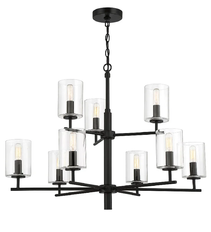 Chandeliers with Metal Frames in Black FinishChandeliers with Metal Frames in Black FinishCraftmade Hailie 55629-FB Chandelier Light - Flat Black