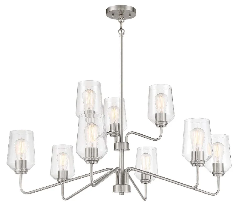 Chandeliers with Colored Glass for a Splash of ColorChandeliers with Colored Glass for a Splash of ColorCraftmade Shayna 56129-BNK Chandelier Light - Brushed Polished Nickel Chandeliers with Colored Glass for a Splash of ColorChandeliers with Colored Glass for a Splash of ColorCraftmade Shayna 56129-BNK Chandelier Light - Brushed Polished Nickel