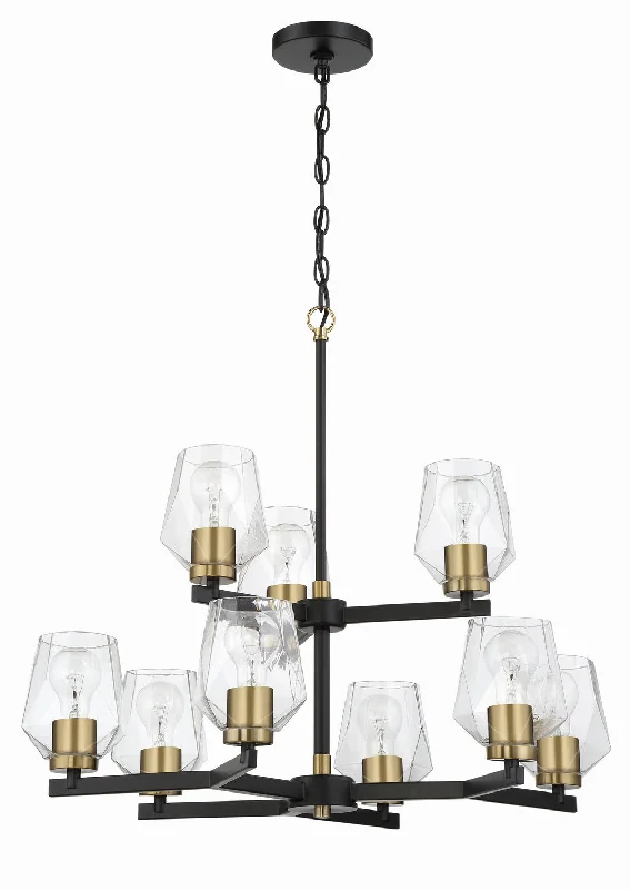 Chandeliers for High Ceilings to Fill Vertical SpaceChandeliers for High Ceilings to Fill Vertical SpaceCraftmade Avante Grand 56929-FBSB Chandelier Light - Flat Black/Satin Brass