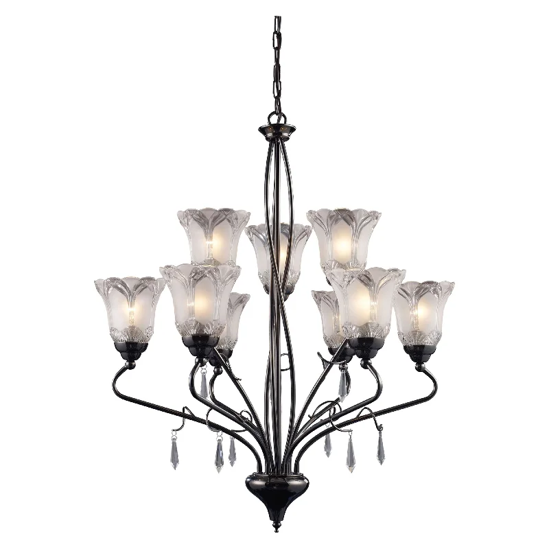 Chandeliers with Clear Crystal for a Sparkling EffectChandeliers with Clear Crystal for a Sparkling EffectNouveau 26" Wide 9-Light Chandelier