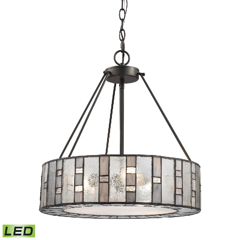 Chandeliers with Colored Glass for a Splash of ColorChandeliers with Colored Glass for a Splash of ColorEthan 3-Light Chandelier in Tiffany Bronze with Rippled/Art/Mercury Glass - Includes LED Bulbs ELK Lighting Chandeliers with Colored Glass for a Splash of ColorChandeliers with Colored Glass for a Splash of ColorEthan 3-Light Chandelier in Tiffany Bronze with Rippled/Art/Mercury Glass - Includes LED Bulbs ELK Lighting