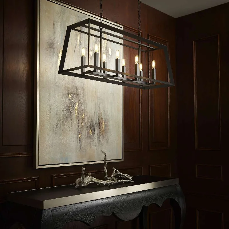Chandeliers with Frosted Glass for a Softer Light DiffusionChandeliers with Frosted Glass for a Softer Light DiffusionHyperion 8Lt Island
 By Cyan Design