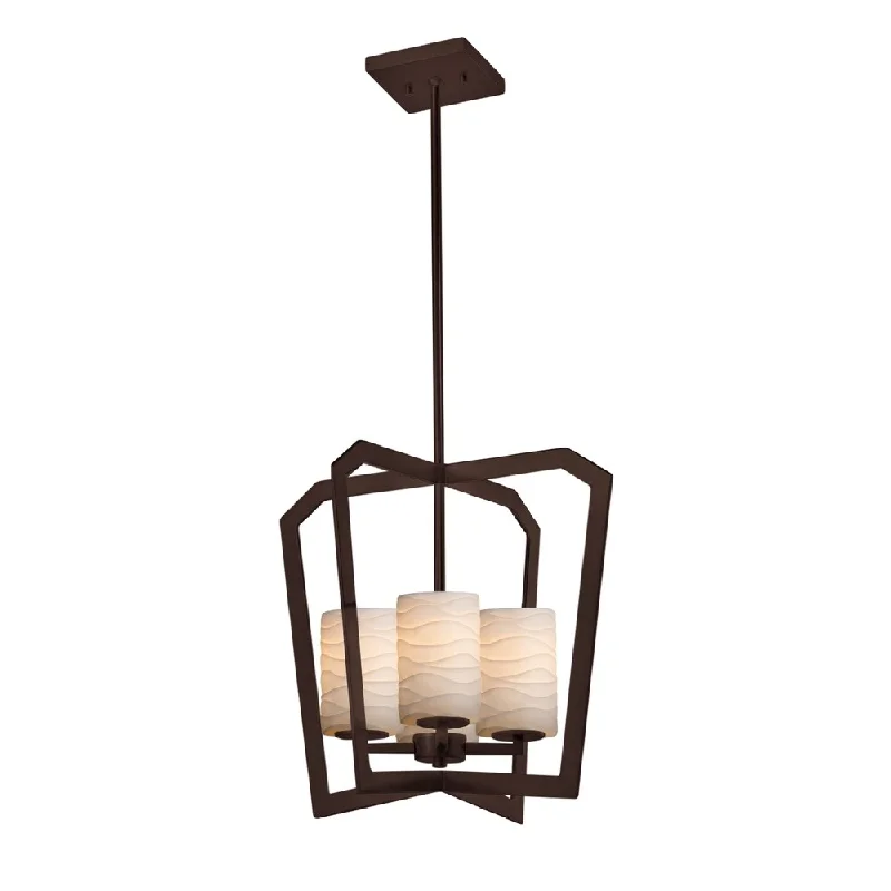 Minimalist Chandeliers for Sleek and Simple InteriorsMinimalist Chandeliers for Sleek and Simple InteriorsJustice Design Limoges Aria 4-light Dark Bronze Chandelier, Waves Cylinder - Flat Rim Shade