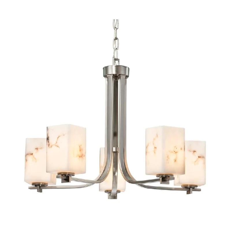 Small Chandeliers for Compact RoomsSmall Chandeliers for Compact RoomsJustice Design LumenAria Era 5-light Brushed Nickel Chandelier, Faux Alabaster Square w/ Flat Rim Shade - Brushed Nickel Small Chandeliers for Compact RoomsSmall Chandeliers for Compact RoomsJustice Design LumenAria Era 5-light Brushed Nickel Chandelier, Faux Alabaster Square w/ Flat Rim Shade - Brushed Nickel