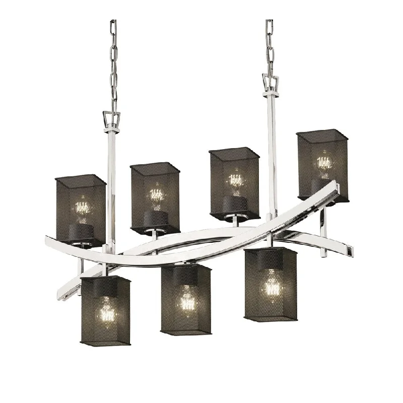 Mid - Century Modern Chandeliers for Vintage AppealMid - Century Modern Chandeliers for Vintage AppealJustice Design Wire Mesh Archway 7-light Polished Chrome Chandelier, Square - Flat Rim Shade Mid - Century Modern Chandeliers for Vintage AppealMid - Century Modern Chandeliers for Vintage AppealJustice Design Wire Mesh Archway 7-light Polished Chrome Chandelier, Square - Flat Rim Shade