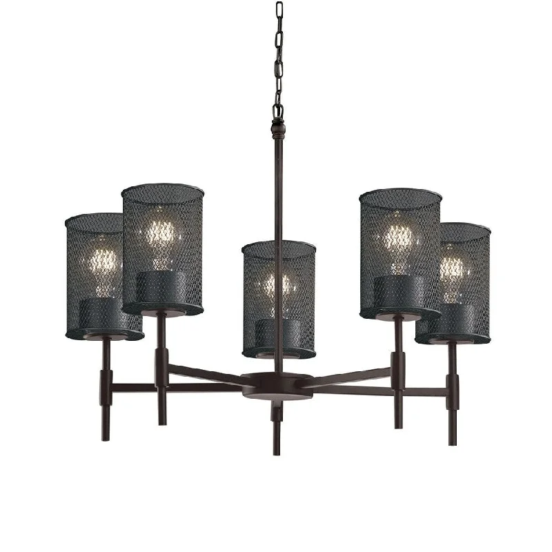 Chandeliers with Frosted Glass for a Softer Light DiffusionChandeliers with Frosted Glass for a Softer Light DiffusionJustice Design Wire Mesh Union 5-light Matte Black Chandelier, Wire Mesh Cylinder - Flat Rim Shade Chandeliers with Frosted Glass for a Softer Light DiffusionChandeliers with Frosted Glass for a Softer Light DiffusionJustice Design Wire Mesh Union 5-light Matte Black Chandelier, Wire Mesh Cylinder - Flat Rim Shade