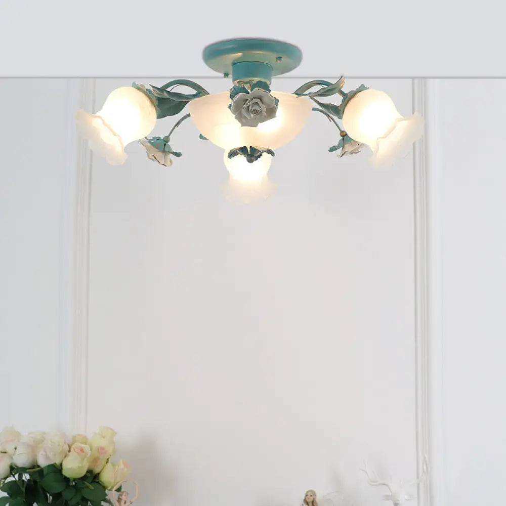 Chandeliers with Venetian Glass for a Luxurious LookChandeliers with Venetian Glass for a Luxurious LookKorean Garden Flower Frost Glass Ceiling Mounted Light for Bedroom