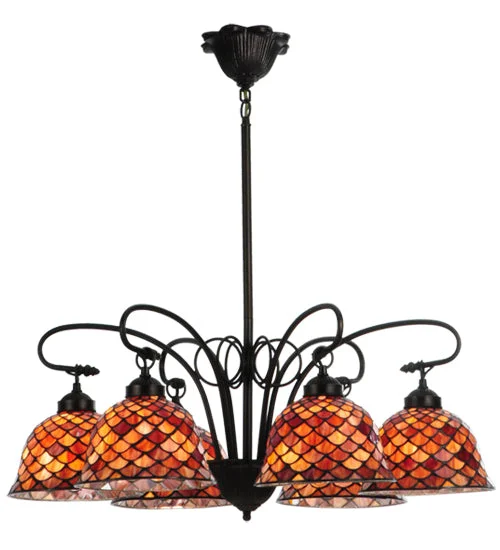 French Country Chandeliers with a Romantic AuraFrench Country Chandeliers with a Romantic AuraMeyda Lighting 18634 31"W Tiffany Fishscale 6 LT Chandelier French Country Chandeliers with a Romantic AuraFrench Country Chandeliers with a Romantic AuraMeyda Lighting 18634 31"W Tiffany Fishscale 6 LT Chandelier