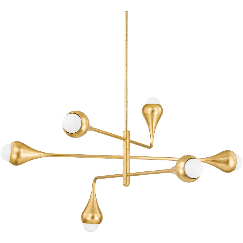 Chandeliers with Metal Frames in Gold FinishChandeliers with Metal Frames in Gold FinishLuciel 6-Light Chandelier