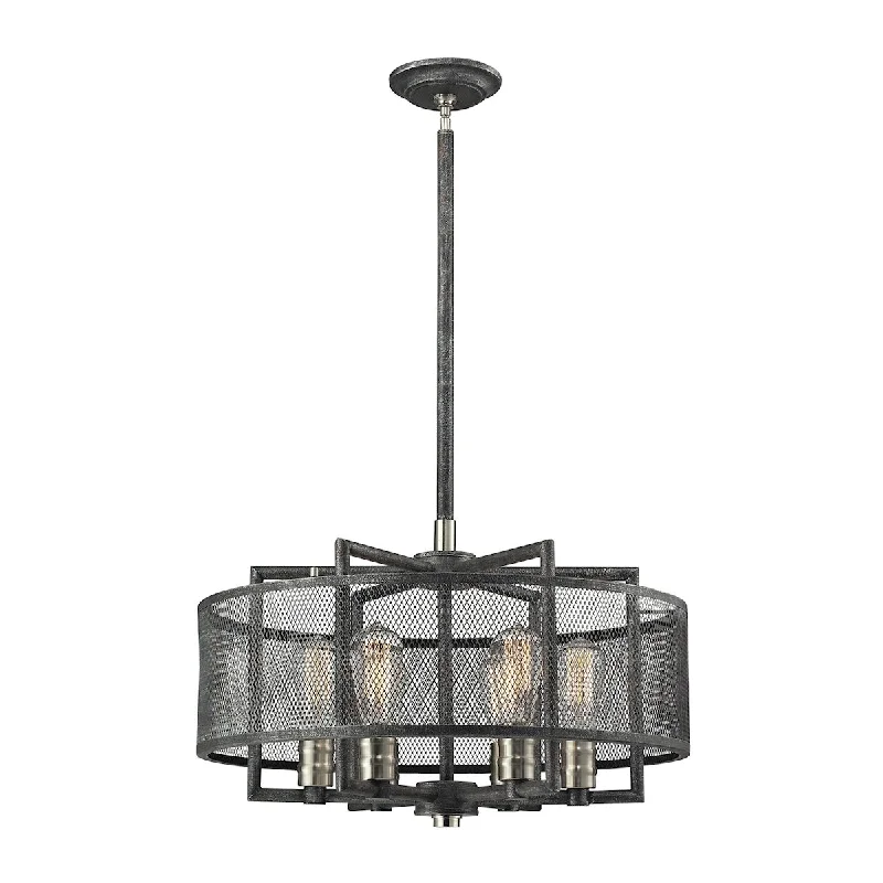Chandeliers for Dining Rooms to Set the Mood for MealsChandeliers for Dining Rooms to Set the Mood for MealsSlatington 6-Light Chandelier in Brushed Nickel and Silvered Graphite with Metal Mesh Shade ELK Lighting Chandeliers for Dining Rooms to Set the Mood for MealsChandeliers for Dining Rooms to Set the Mood for MealsSlatington 6-Light Chandelier in Brushed Nickel and Silvered Graphite with Metal Mesh Shade ELK Lighting