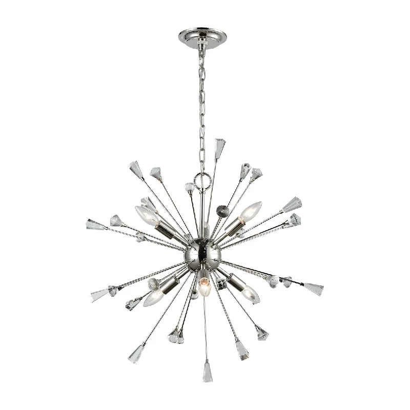 Chandeliers with Venetian Glass for a Luxurious LookChandeliers with Venetian Glass for a Luxurious LookSprigny 6-Light Chandelier in Polished Nickel with Clear Crystal ELK Lighting Chandeliers with Venetian Glass for a Luxurious LookChandeliers with Venetian Glass for a Luxurious LookSprigny 6-Light Chandelier in Polished Nickel with Clear Crystal ELK Lighting