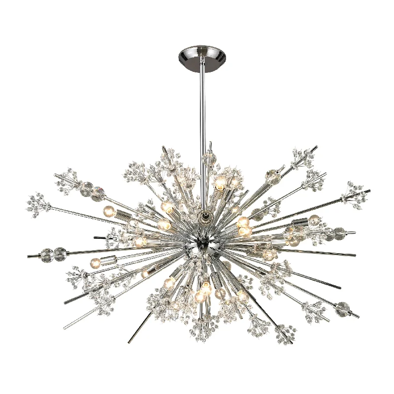 Victorian - Inspired Chandeliers with Ornate DetailsVictorian - Inspired Chandeliers with Ornate DetailsStarburst 29-Light Chandelier in Polished Chrome ELK Lighting Victorian - Inspired Chandeliers with Ornate DetailsVictorian - Inspired Chandeliers with Ornate DetailsStarburst 29-Light Chandelier in Polished Chrome ELK Lighting