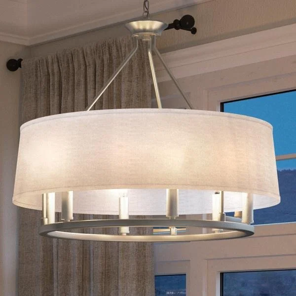 Chandeliers with Clear Crystal for a Sparkling EffectChandeliers with Clear Crystal for a Sparkling EffectUHP2182 Cosmopolitan Chandelier, 22.375"H x 24"W, Brushed Nickel Finish, Marsala Collection Chandeliers with Clear Crystal for a Sparkling EffectChandeliers with Clear Crystal for a Sparkling EffectUHP2182 Cosmopolitan Chandelier, 22.375"H x 24"W, Brushed Nickel Finish, Marsala Collection