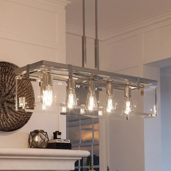 Chandeliers with Adjustable Arms for Directional LightingChandeliers with Adjustable Arms for Directional LightingUHP2441 Modern Farmhouse Chandelier, 15-3/4"H x 36-3/4"W, Brushed Nickel Finish, Bristol Collection Chandeliers with Adjustable Arms for Directional LightingChandeliers with Adjustable Arms for Directional LightingUHP2441 Modern Farmhouse Chandelier, 15-3/4"H x 36-3/4"W, Brushed Nickel Finish, Bristol Collection
