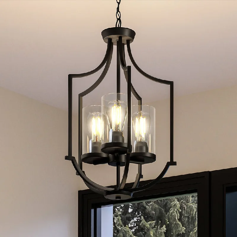 LED Chandeliers for Energy - Efficient LightingLED Chandeliers for Energy - Efficient LightingUHP4375 Contemporary Chandelier 26''H x 16.625''W, Midnight Black Finish, Mesa Collection