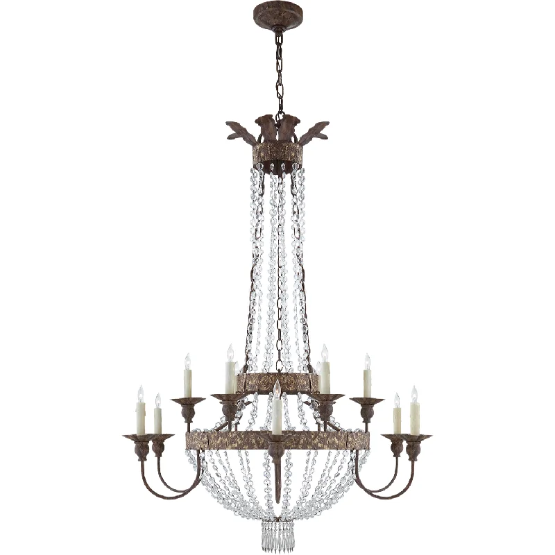 Chandeliers with Metal Frames in Silver FinishChandeliers with Metal Frames in Silver FinishLyon Large Chandelier