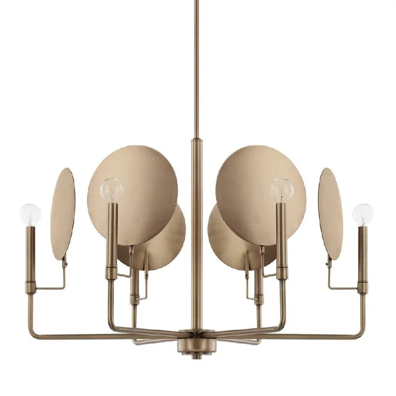 Chandeliers with Metal Frames in Bronze FinishChandeliers with Metal Frames in Bronze FinishWells 6-light Aged Brass Chandelier - Aged Brass