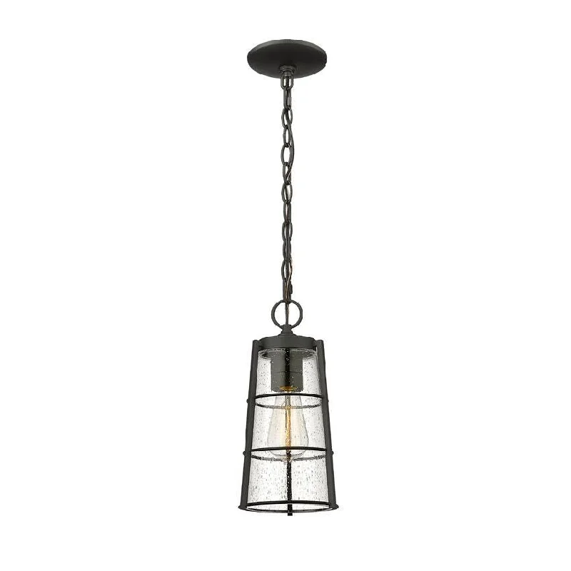 Tropical - Themed Ceiling Lights with Palm - Leaf Shapes and Rattan WrapsTropical - Themed Ceiling Lights with Palm - Leaf Shapes and Rattan WrapsHelix 1-Light 13.25" Outdoor Pendant