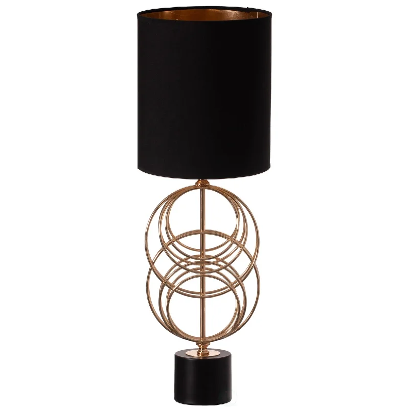 metal table lamps with a matte black finish for a sleek appearancemetal table lamps with a matte black finish for a sleek appearance26" Decorative Metal Table Lamp with Gold Circular Stand and Black Cotton Lampshade