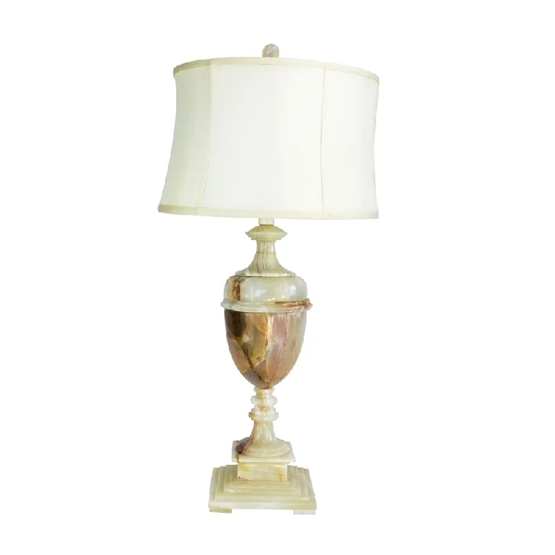 rustic farmhouse table lamps for cozy kitchensrustic farmhouse table lamps for cozy kitchens32" Tall Marble Table Lamp "Sabrina" with Chartreuse finish, White Linen Shade