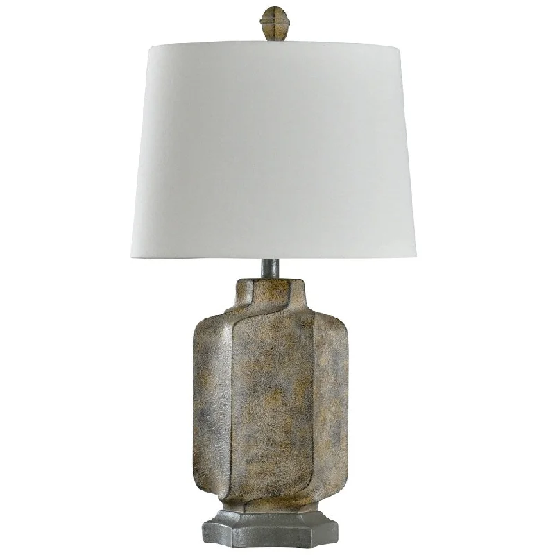 metal table lamps with a matte black finish for a sleek appearancemetal table lamps with a matte black finish for a sleek appearanceAbbington Grey Table Lamp - Off White Shade