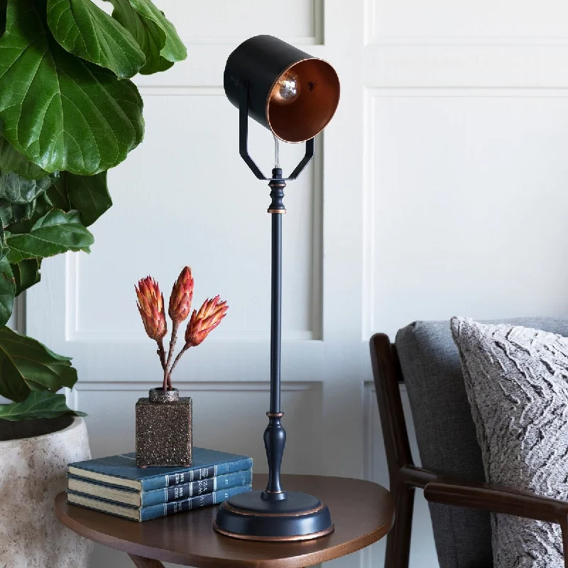 metal table lamps with a matte black finish for a sleek appearancemetal table lamps with a matte black finish for a sleek appearanceArtistic Weavers Jaellae Dark Bronze Adjustable Shade Metal Table Lamp