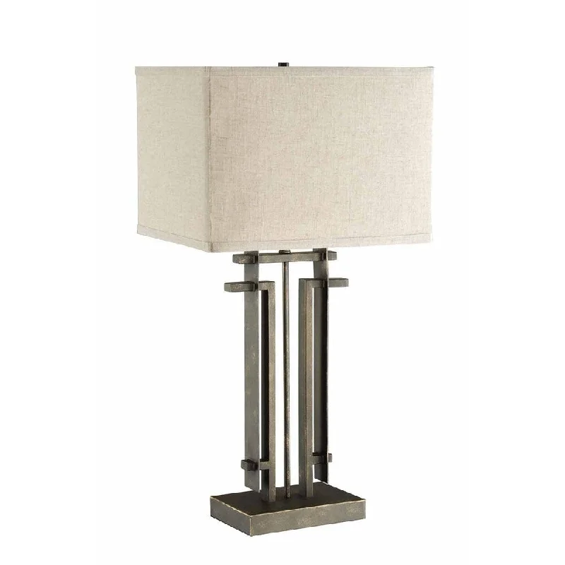 wooden table lamps with natural grain for a warm and organic feelwooden table lamps with natural grain for a warm and organic feelBrenton Contemporary Rubbed Metal Table Lamp