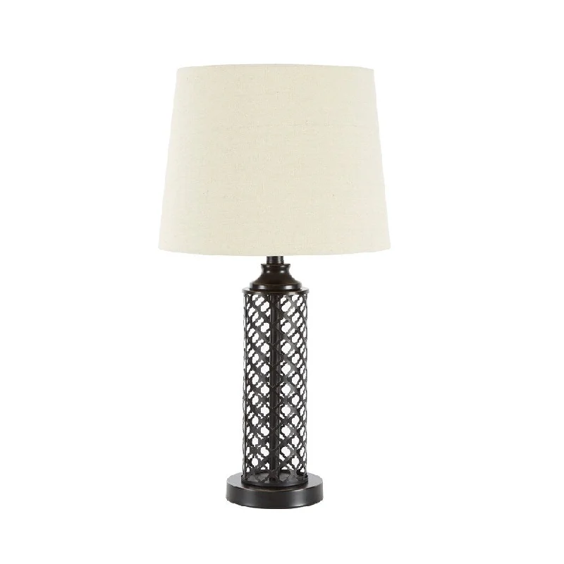 rustic farmhouse table lamps for cozy kitchensrustic farmhouse table lamps for cozy kitchensElaina Metal Screen Table Lamp