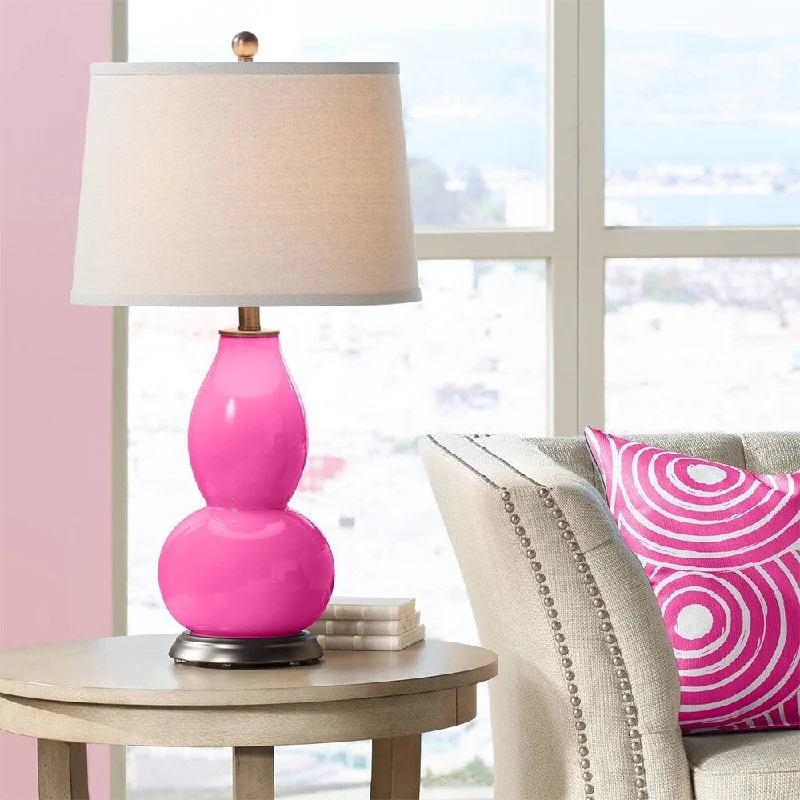 asian inspired table lamps with bamboo accents for a zen atmosphereasian inspired table lamps with bamboo accents for a zen atmosphereFuchsia Double Gourd Table Lamp - 16" x 29"