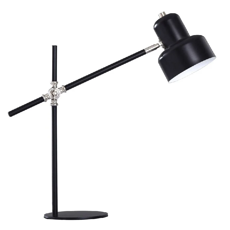metal table lamps with a matte black finish for a sleek appearancemetal table lamps with a matte black finish for a sleek appearanceMatte Black 1-light Articulating Arm Metal Table Lamp