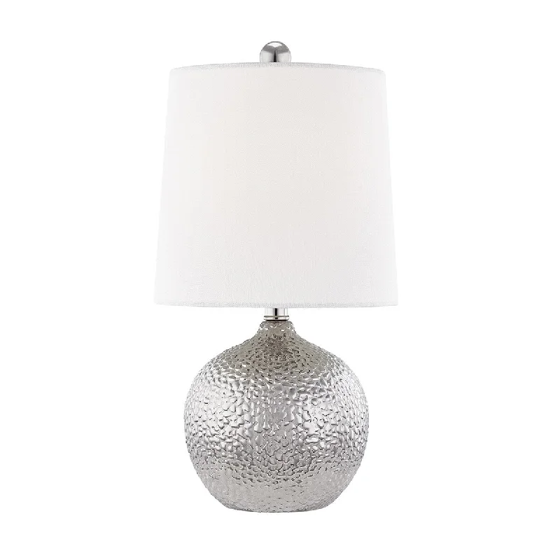 bohemian table lamps with colorful patterns for eclectic bedroomsbohemian table lamps with colorful patterns for eclectic bedroomsMitzi by Hudson Valley Heather 1-light Silver Table Lamp, Off White Linen