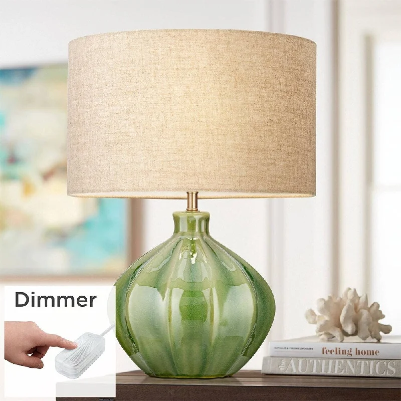 mid century modern table lamps with iconic designs for a stylish studymid century modern table lamps with iconic designs for a stylish studyModern Accent Table Lamp with Dimmer 20 1/2" High Green Ribbed Ceramic - 15" x 20"